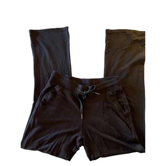 Lildy Women's Lounge Pants Flared Pull On Stretchy Pockets Casual Black Size S-M - Picture 6 of 9